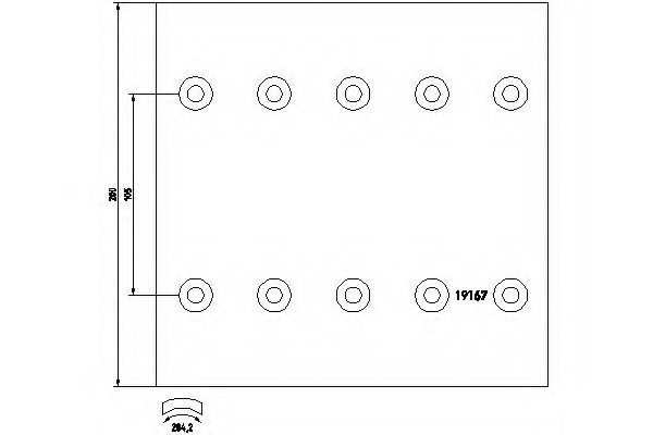 DON BC/91/1 Brake Lining, drum brake
